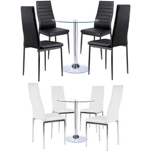 Round glass dining table - round, and