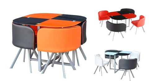 Dining table and chairs - table,
