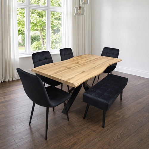 Dining table set - table, black