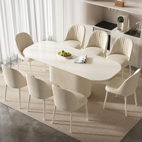 Modern cream dining table and - dining,