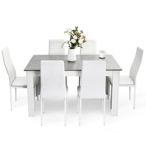 Mondeer 7pcs dining set - 7pcs, grey