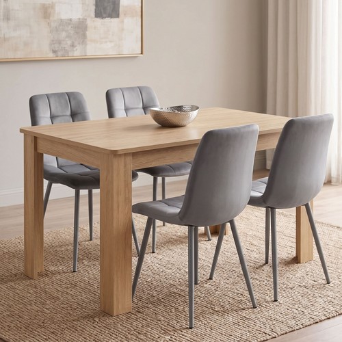 Oak dining table and - and, 4