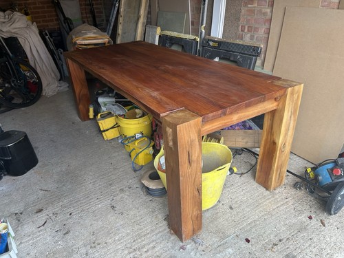 Dining hardwood table - hardwood,