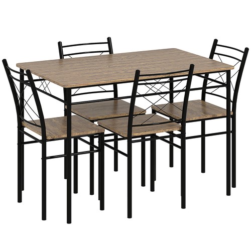 Homcom piece dining table - homcom, 5