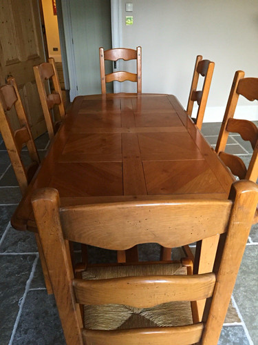 Extending french oak dining - french,