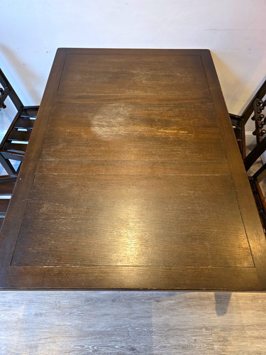 Dark wood rectangular dining - dark,