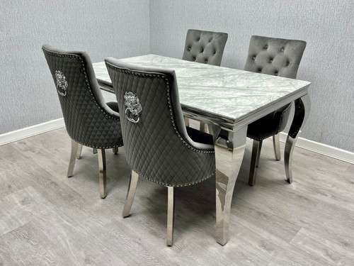 Grey marble dining table with - marble,