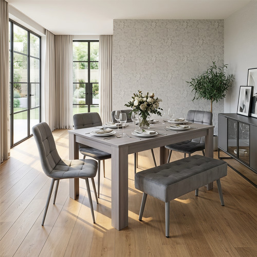 Dining table and chairs - table,