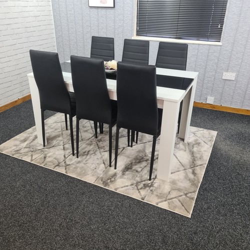 Dining table set black - 6,