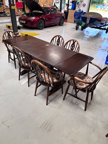 Ercol extending dark - dark, wood