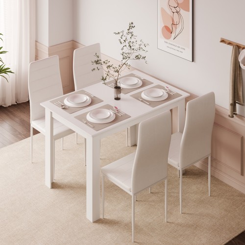 White dining table and - dining,