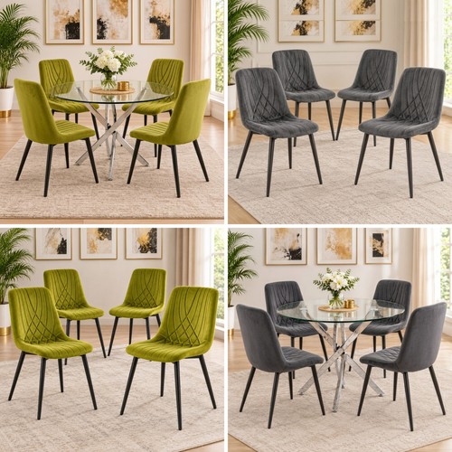 Round glass dining table - round,