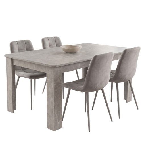 Modern stone grey dining table - modern,