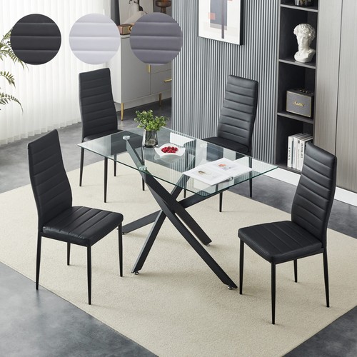 Dining table and chairs set - and,