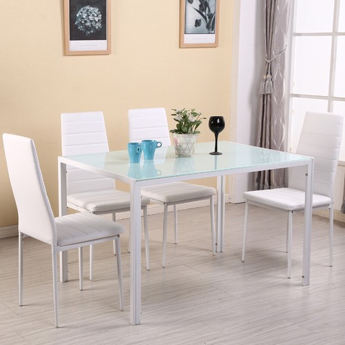 High gloss glass dining table - glass,