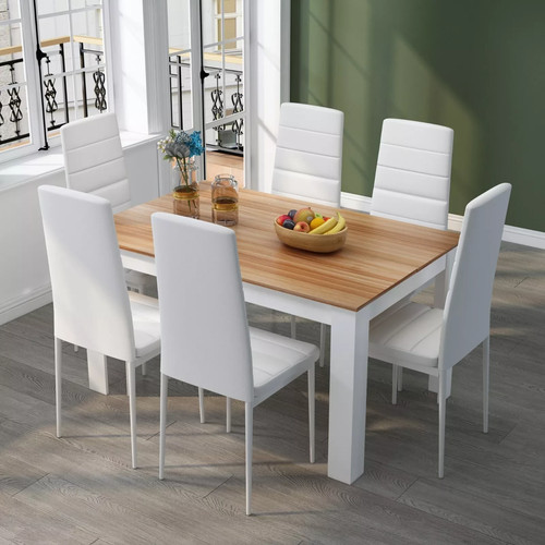 Oak dining table - dining, white
