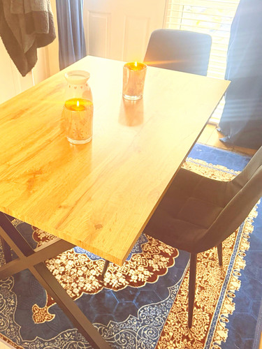 Rectangular light wood metal - rectangular,