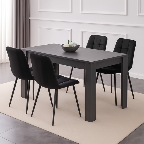 Dining table and chairs - set, of