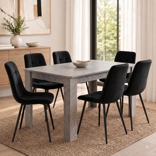 Dining table and chairs set - table,