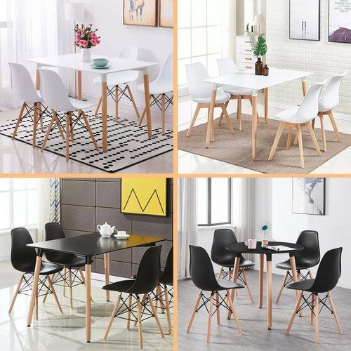 Dining table and chairs - table,