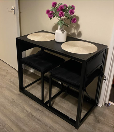 Small table and chairs space - and,