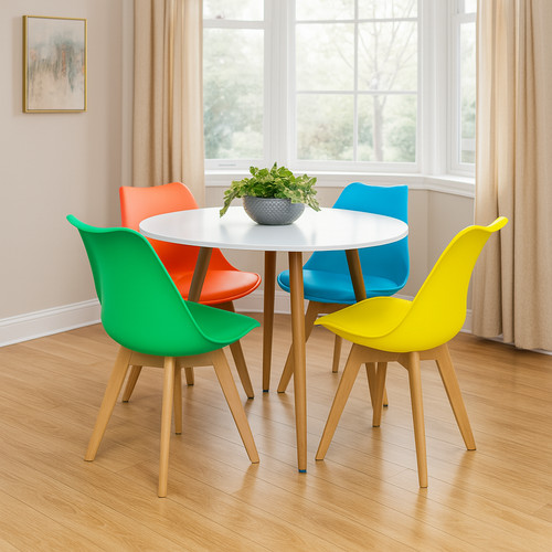 Dining table and chairs - table,