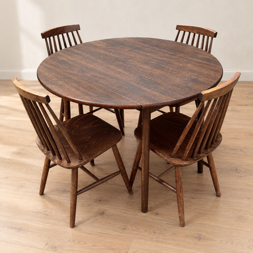 Dark brown drop leaf dining - brown,