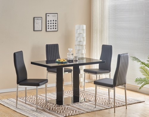 Dining table set - dining, black