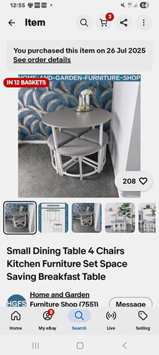 Round dining table set - set, 4
