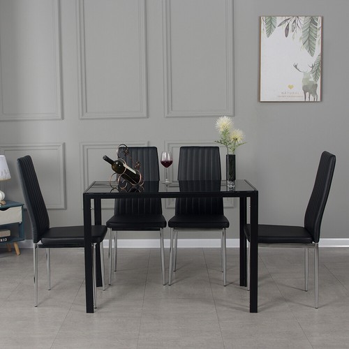 Black grey dining table and - table,