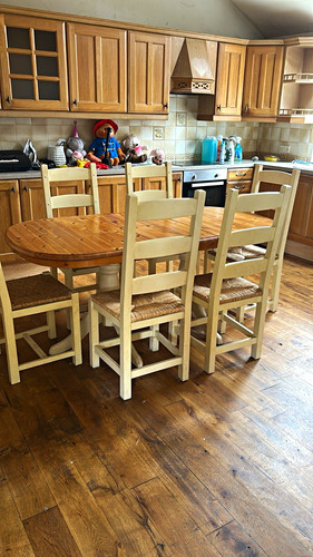 Oval wooden dining table 4 - wooden,