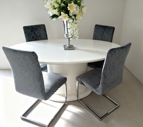 Oval cream solid dining - cream,