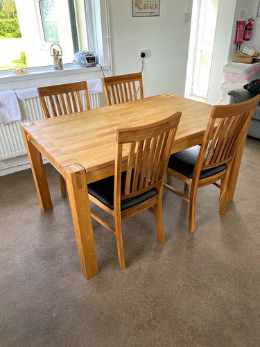 Solid oak dining - solid, table