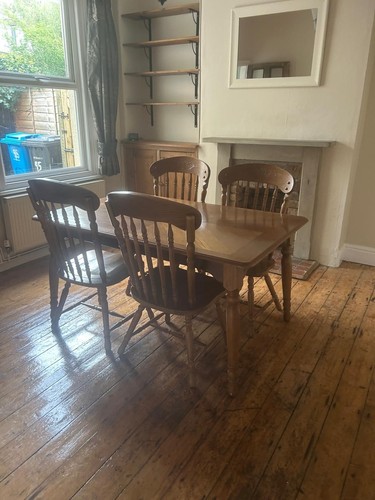 Table and dining chairs