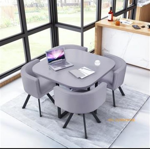 Wood dining table and chairs - dining,