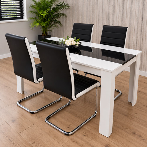 Dining table set with - table,