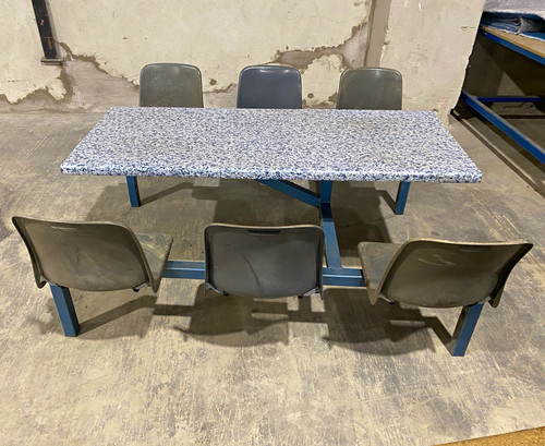 Rectangular dining table - rectangular, 6