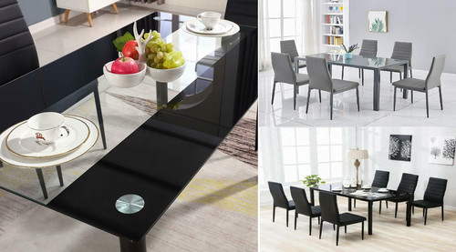 Dining table and black grey - dining,