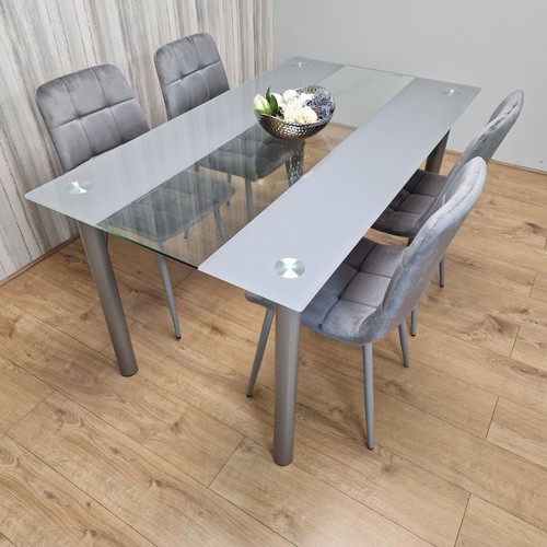 Grey clear glass - clear, table