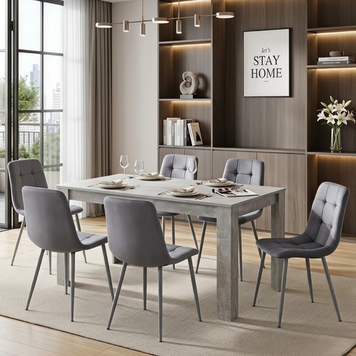 Grey dining table - dining, and